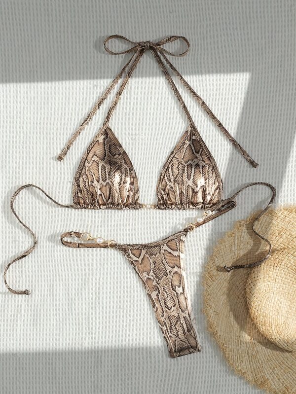Sexy High-Stretch Swimsuit with Thong Bottoms - Image 3