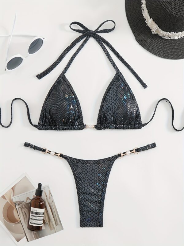 Sexy High-Stretch Swimsuit with Thong Bottoms - Image 4