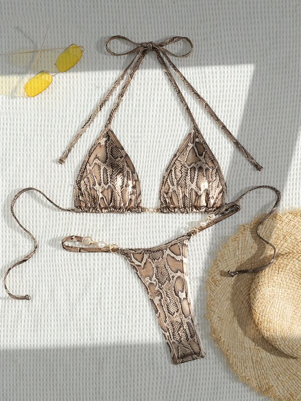 Sexy High-Stretch Swimsuit with Thong Bottoms - Image 2